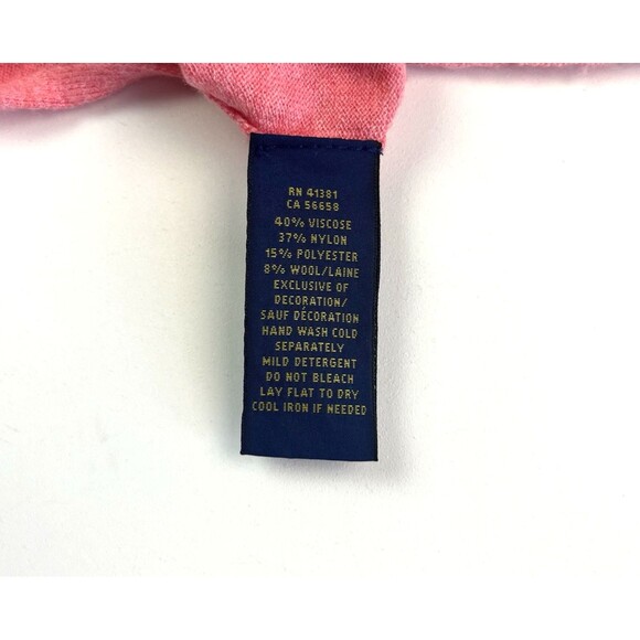 Polo Ralph Lauren Tunic Sweater XL Pink Oversized Preppy Quiet Luxury Pony - Picture 11 of 11